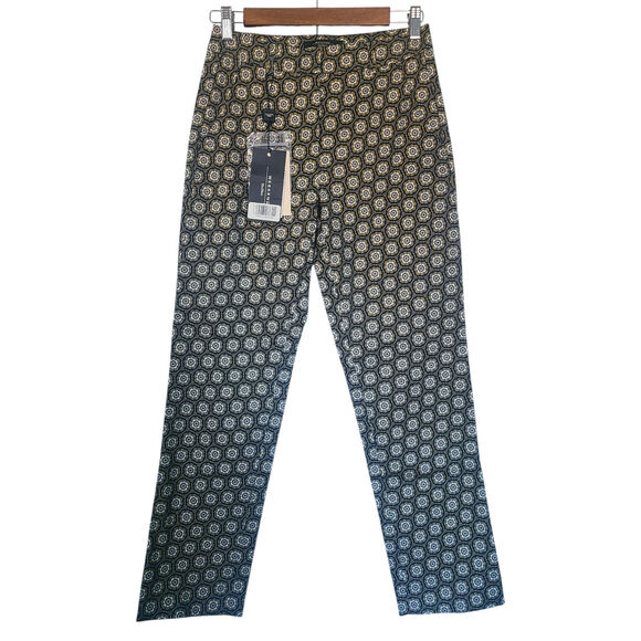 Weekend Max Mara Astrale Printed Cigarette Slim Long Trouser US Size 4 NWT - Picture 1 of 9